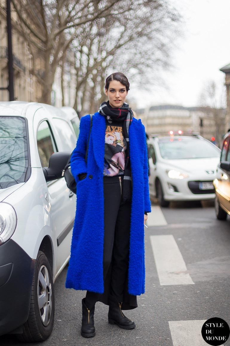 Electric Blue Coat - STYLE DU MONDE | Street Style Street Fashion Photos