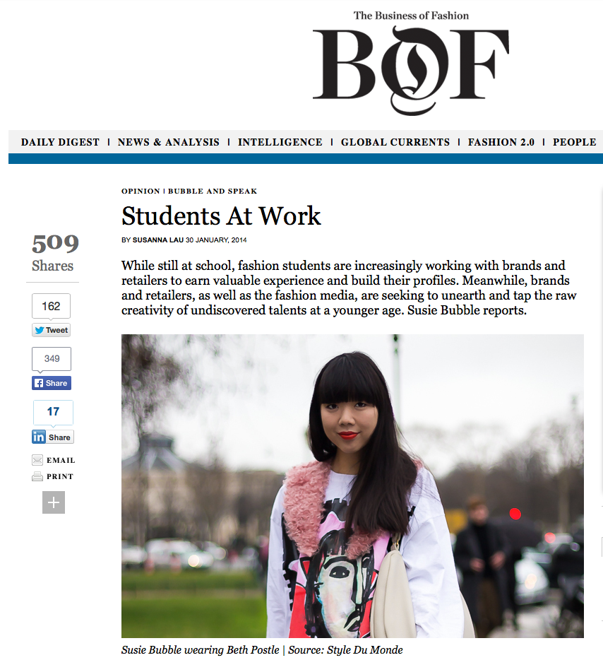 STYLEDUMONDE on Business of Fashion Susie Bubble Stylebubble Susanna Lau by STYLEDUMONDE Street Style Street Fashion Blog