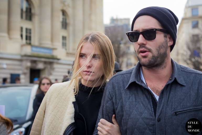 Dree Hemingway and Phil Winser Street Style Street Fashion by STYLEDUMONDE Street Style Fashion Blog