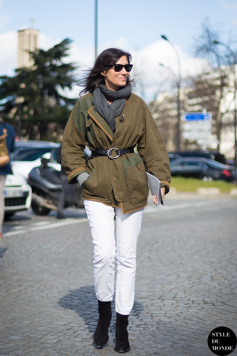 Paris Fashion Week FW 2014 Street Style: Emmanuelle Alt - STYLE DU ...