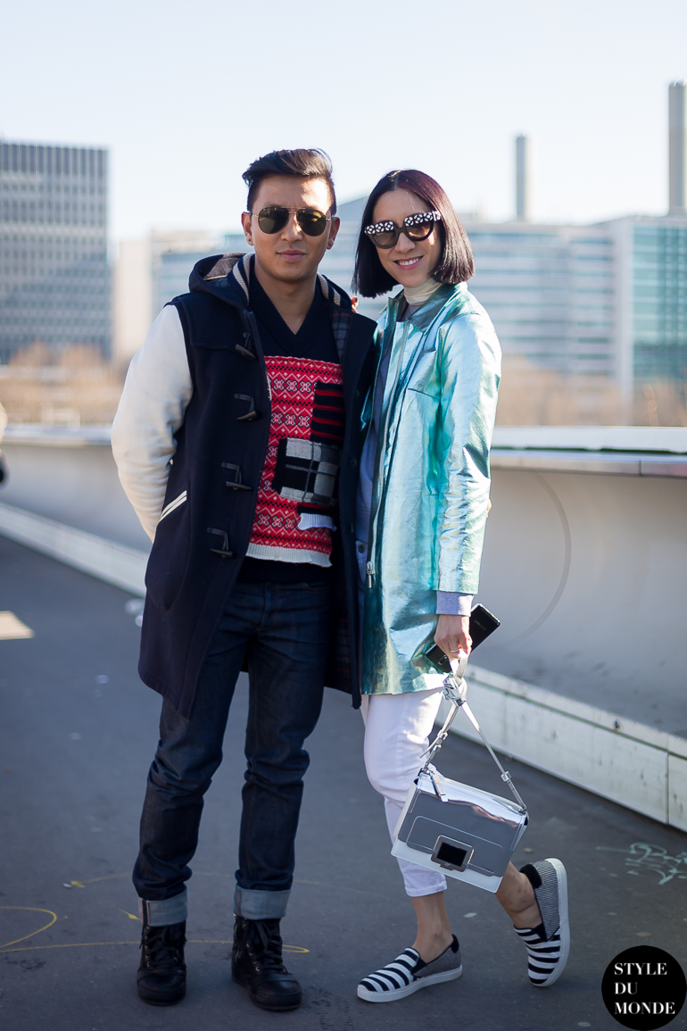 Paris Fashion Week FW 2014 Street Style: Eva Chen & Prabal Gurung ...