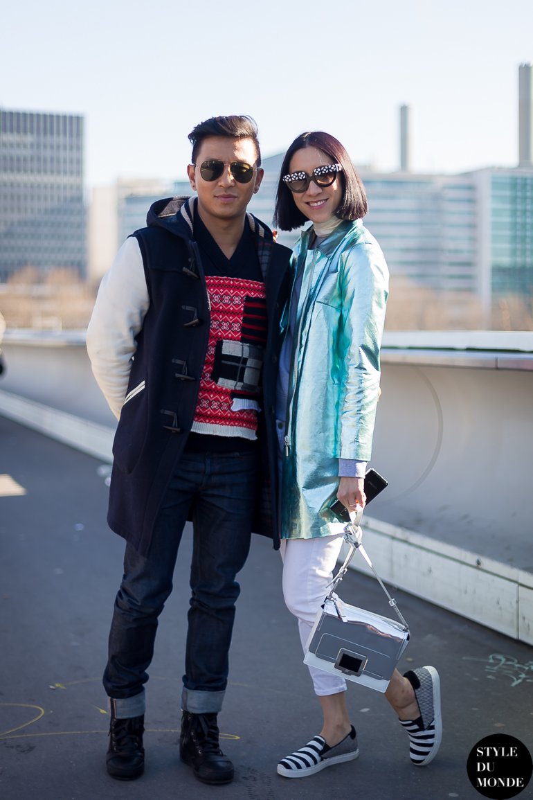 Paris Fashion Week FW 2014 Street Style: Eva Chen & Prabal Gurung ...