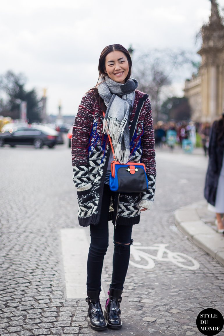 Liu Wen 刘雯 劉雯 Street Style Street Fashion by STYLEDUMONDE Street Style Fashion Blog