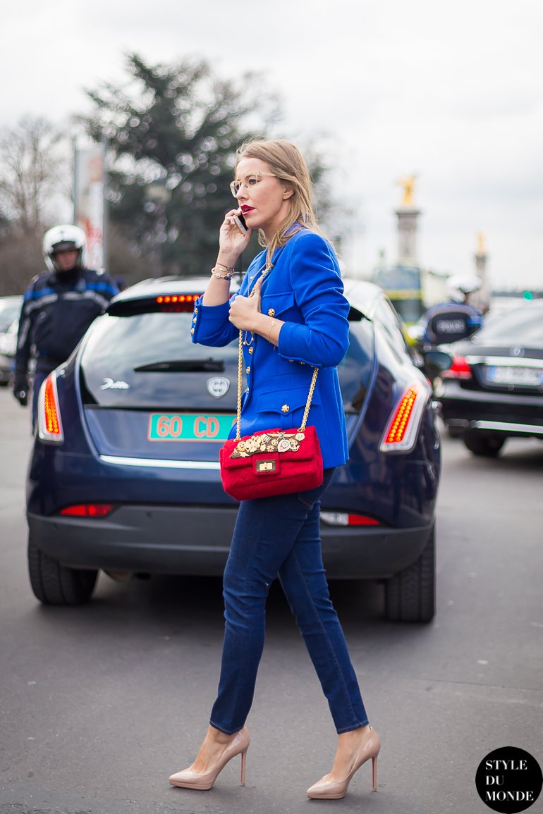 Xenia Sobchak‎ Street Style Street Fashion by STYLEDUMONDE Street Style Fashion Blog