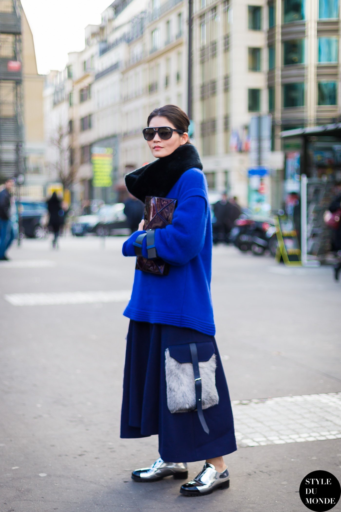 Before Hermes fashion show Street Style Street Fashion by STYLEDUMONDE Street Style Fashion Blog