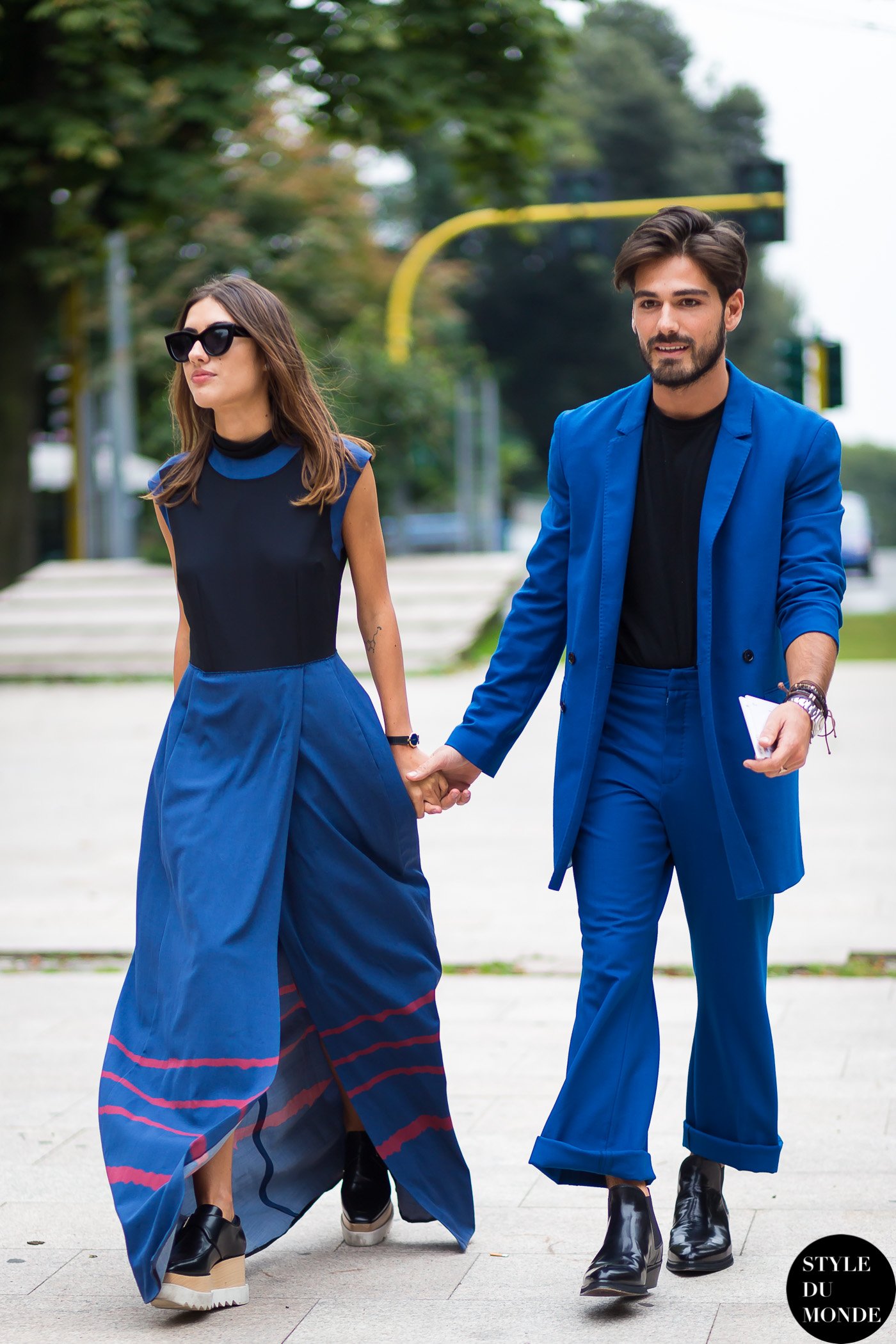 Patricia Manfield and Giotto Calendoli Street Style Street Fashion Streetsnaps by STYLEDUMONDE Street Style Fashion Blog