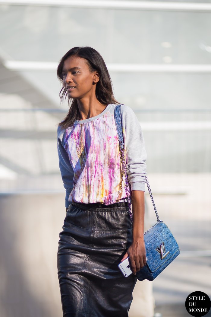 Liya Kebede Street Style Street Fashion Streetsnaps by STYLEDUMONDE Street Style Fashion Blog