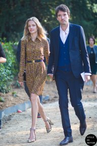 Natalia Vodianova and Antoine Arnault Street Style Street Fashion Streetsnaps by STYLEDUMONDE Street Style Fashion Blog