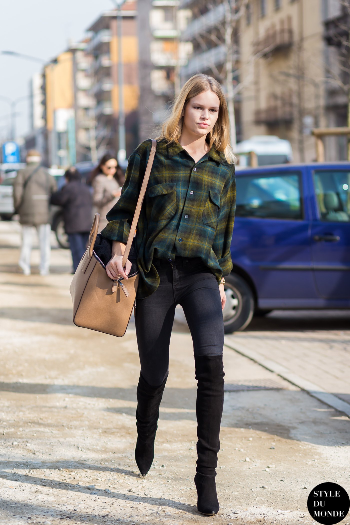 Anna Ewers Street Style Street Fashion Streetsnaps by STYLEDUMONDE Street Style Fashion Photography