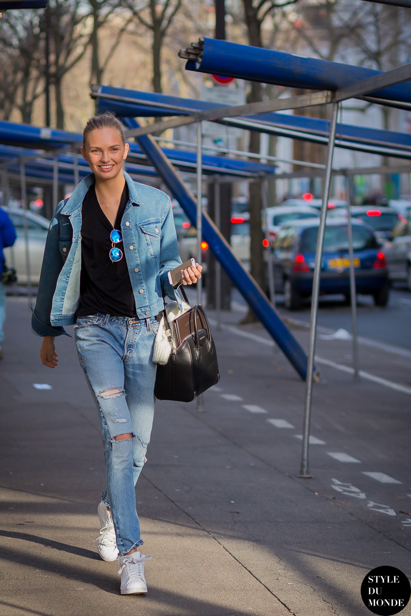 Romee Strijd Street Style Street Fashion Streetsnaps by STYLEDUMONDE Street Style Fashion Photography