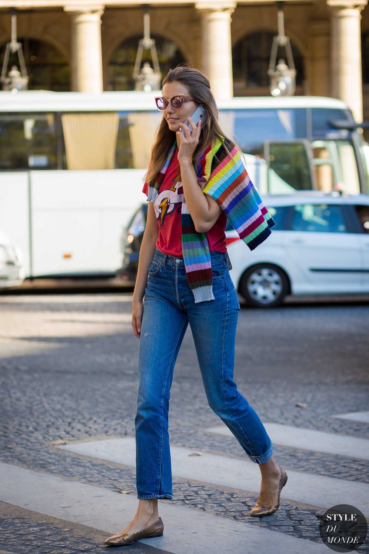 Andreea Diaconu Street Style Street Fashion Streetsnaps by STYLEDUMONDE Street Style Fashion Photography