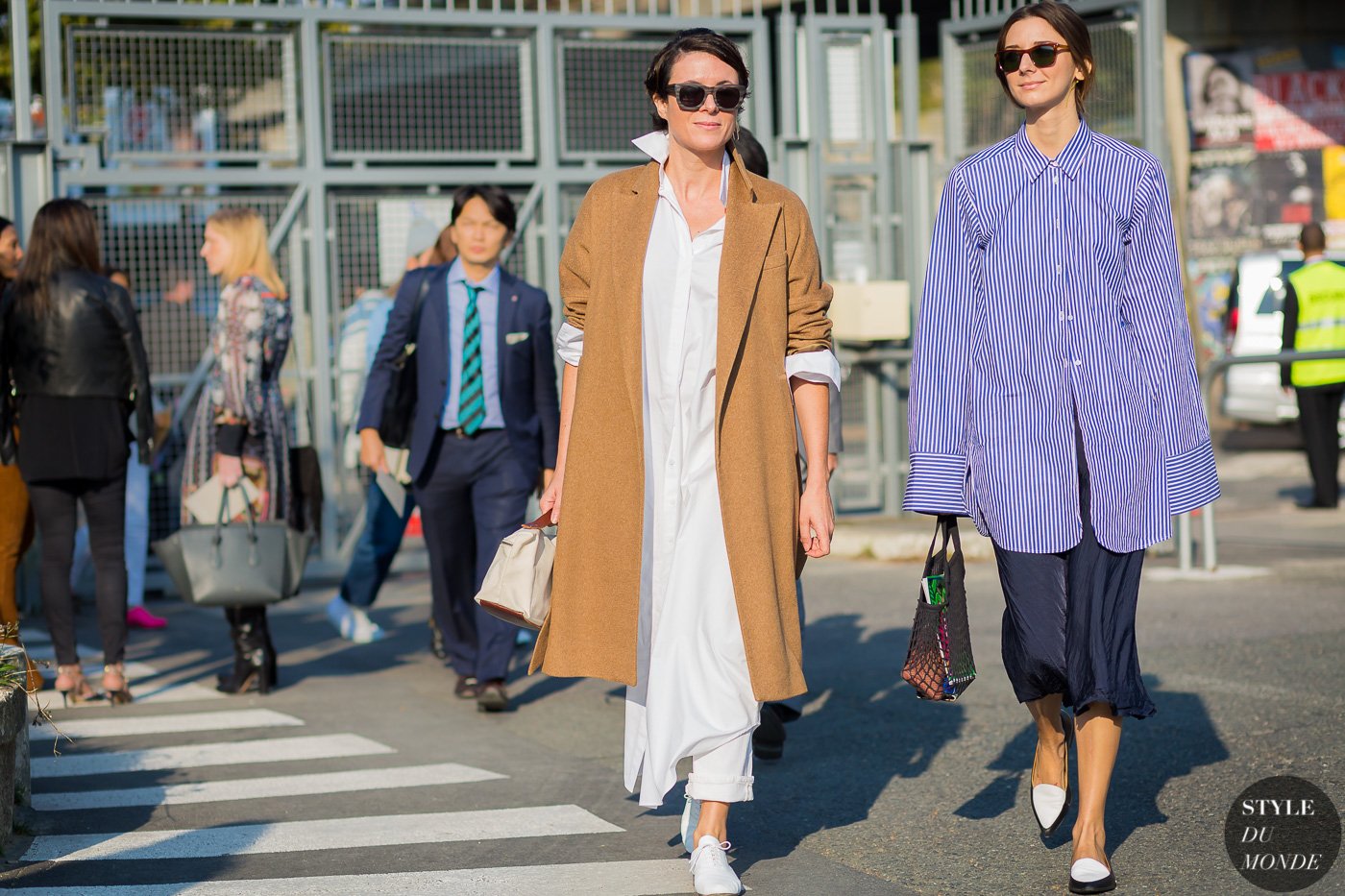 Garance Dore and Brie Welch Street Style Street Fashion Streetsnaps by STYLEDUMONDE Street Style Fashion Photography