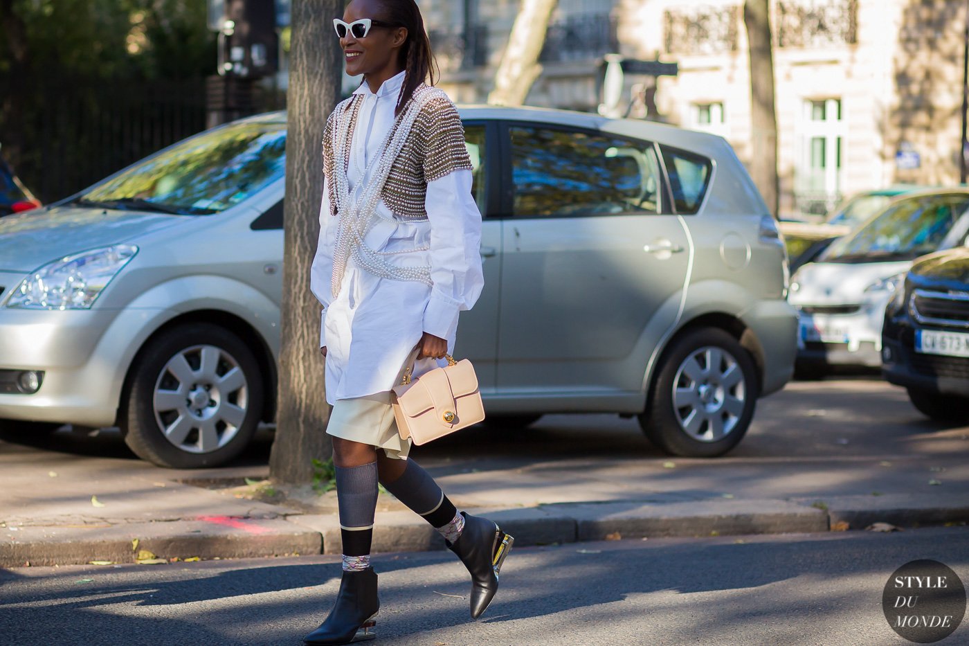 Michelle Elie Street Style Street Fashion Streetsnaps by STYLEDUMONDE Street Style Fashion Photography