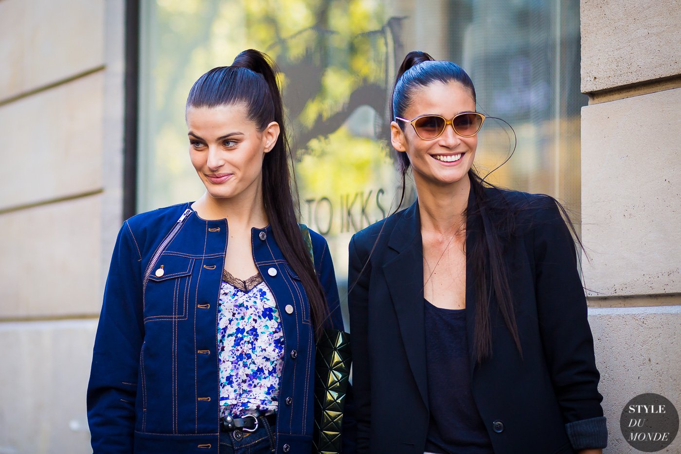 Isabeli Fontana and Carolina Ribeiro Street Style Street Fashion Streetsnaps by STYLEDUMONDE Street Style Fashion Photography