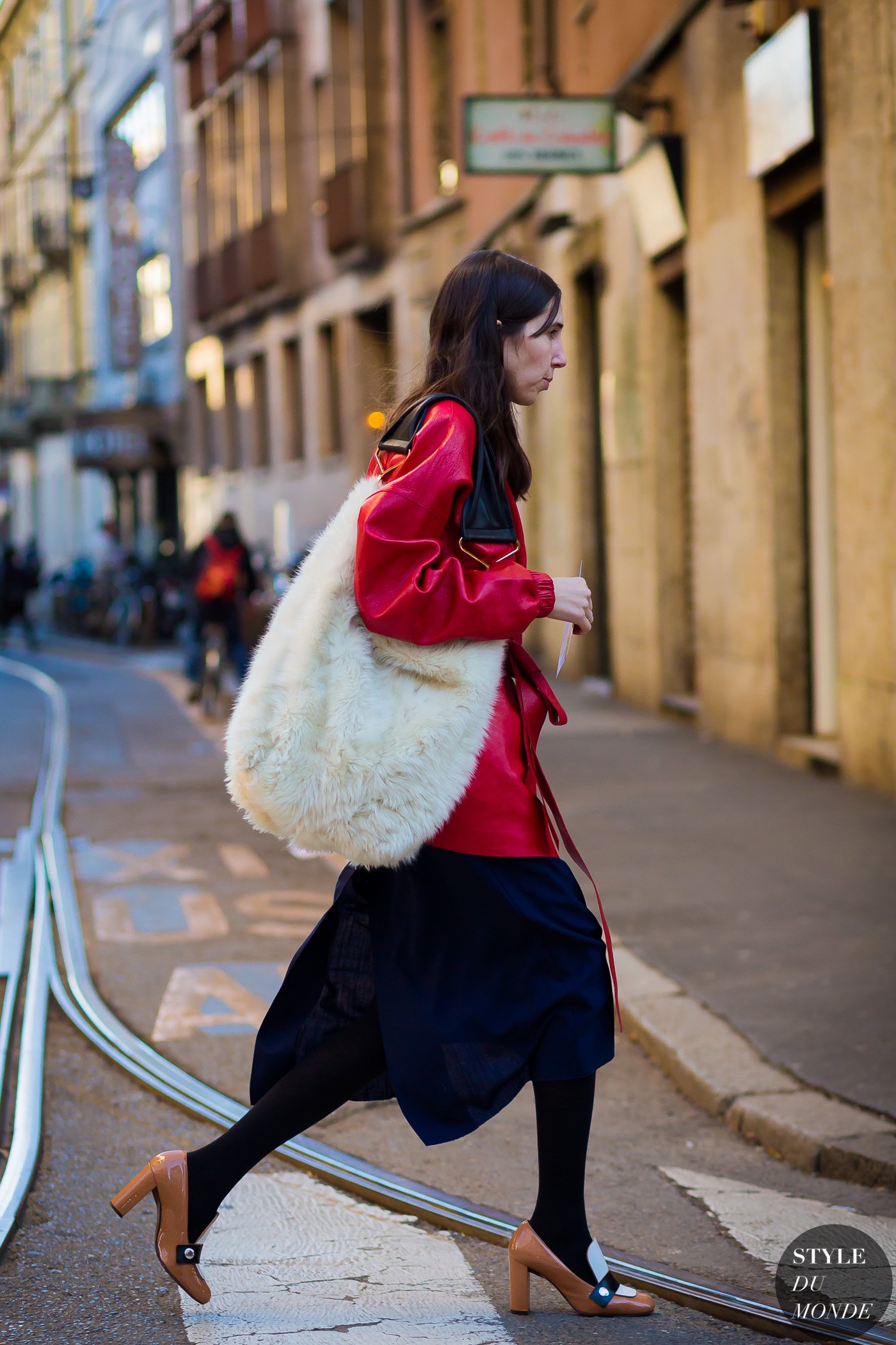 Before Dolce & Gabbana Street Style Street Fashion Streetsnaps by STYLEDUMONDE Street Style Fashion Photography