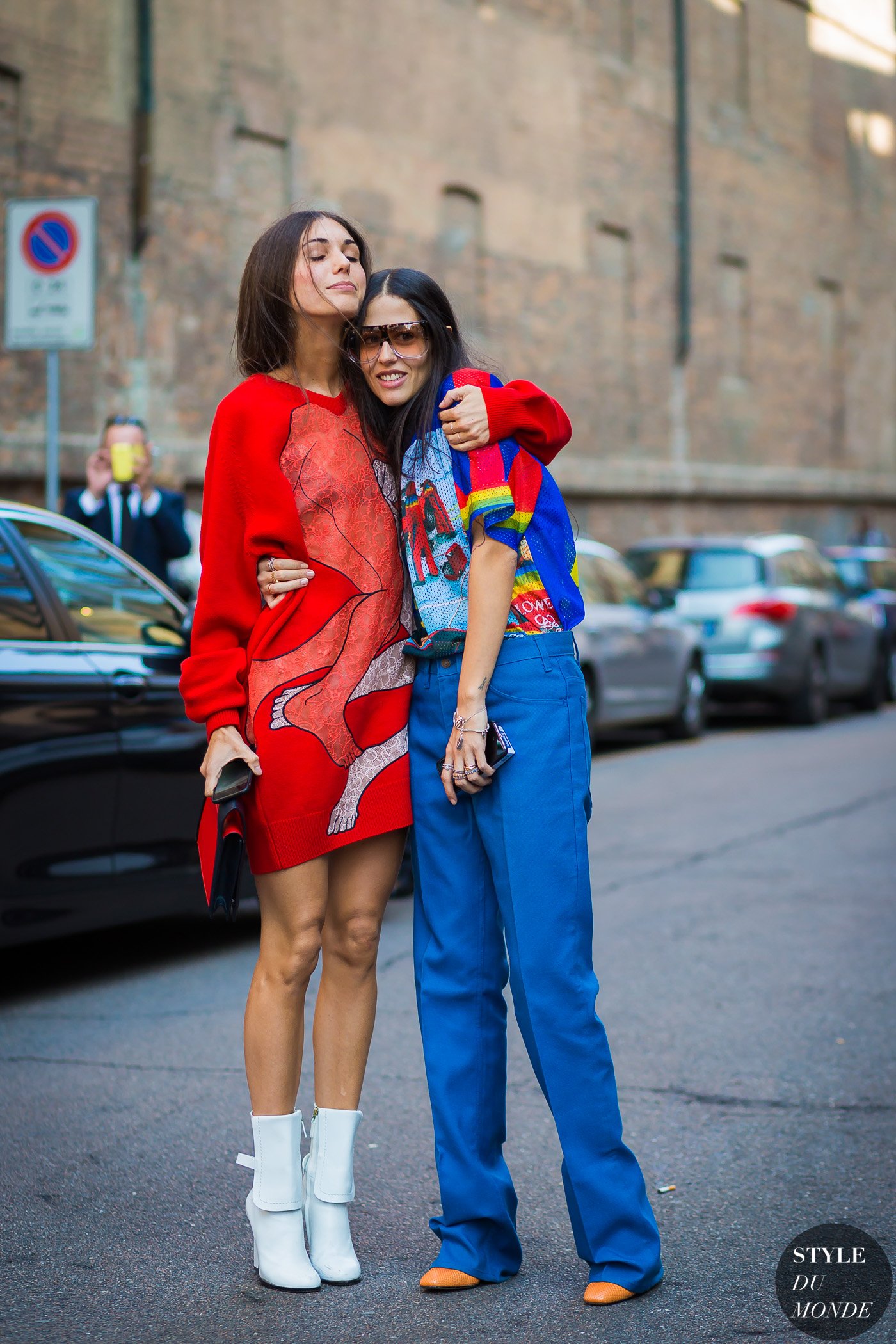 Diletta Bonaiuti and Gilda Ambrosio Street Style Street Fashion Streetsnaps by STYLEDUMONDE Street Style Fashion Photography