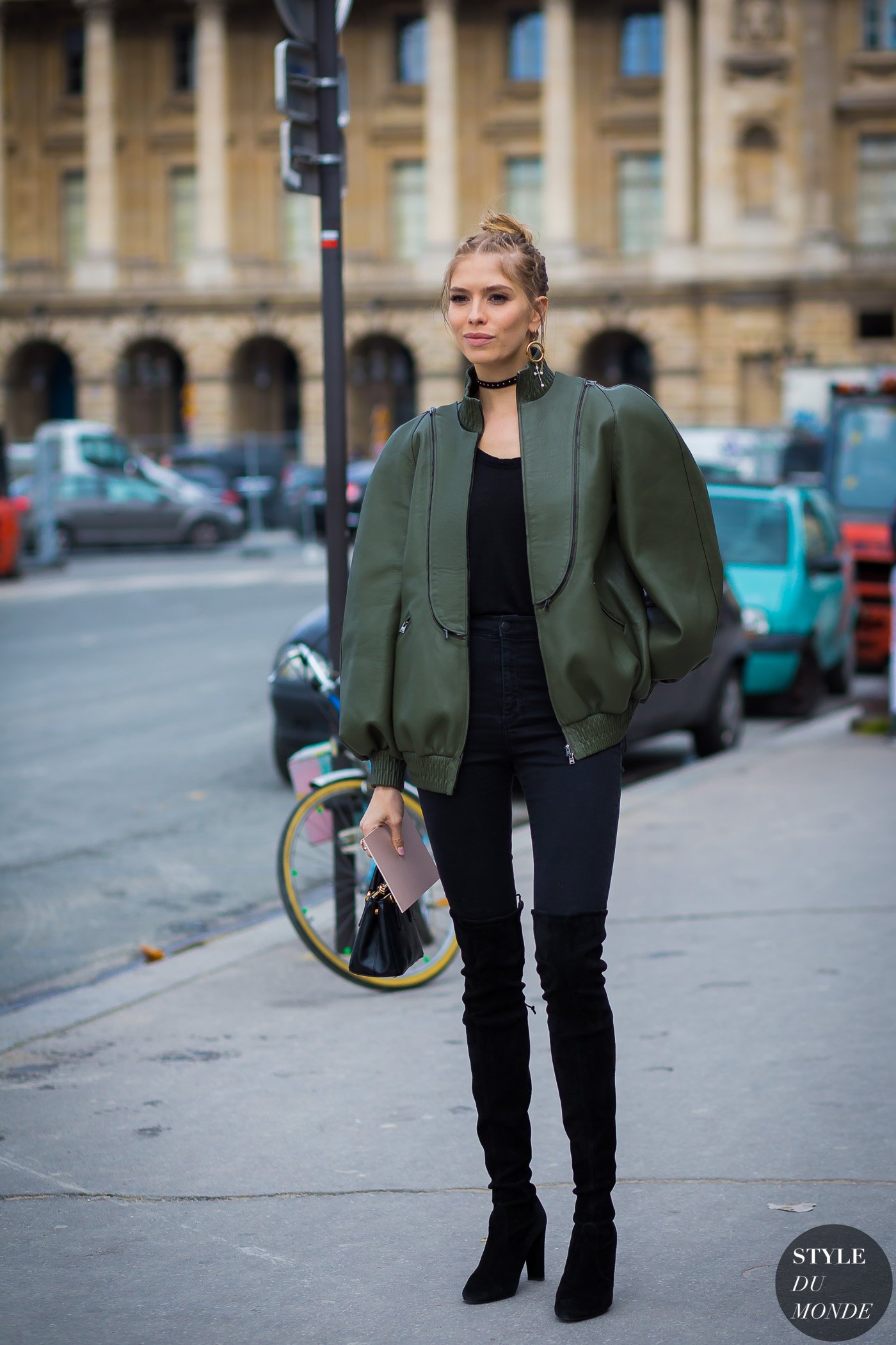 Elena Perminova Street Style Street Fashion Streetsnaps by STYLEDUMONDE Street Style Fashion Photography