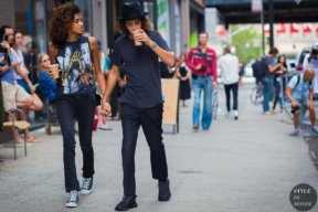 Imaan Hammam and Naleye Junior Dolmans Street Style Street Fashion Streetsnaps by STYLEDUMONDE Street Style Fashion Photography
