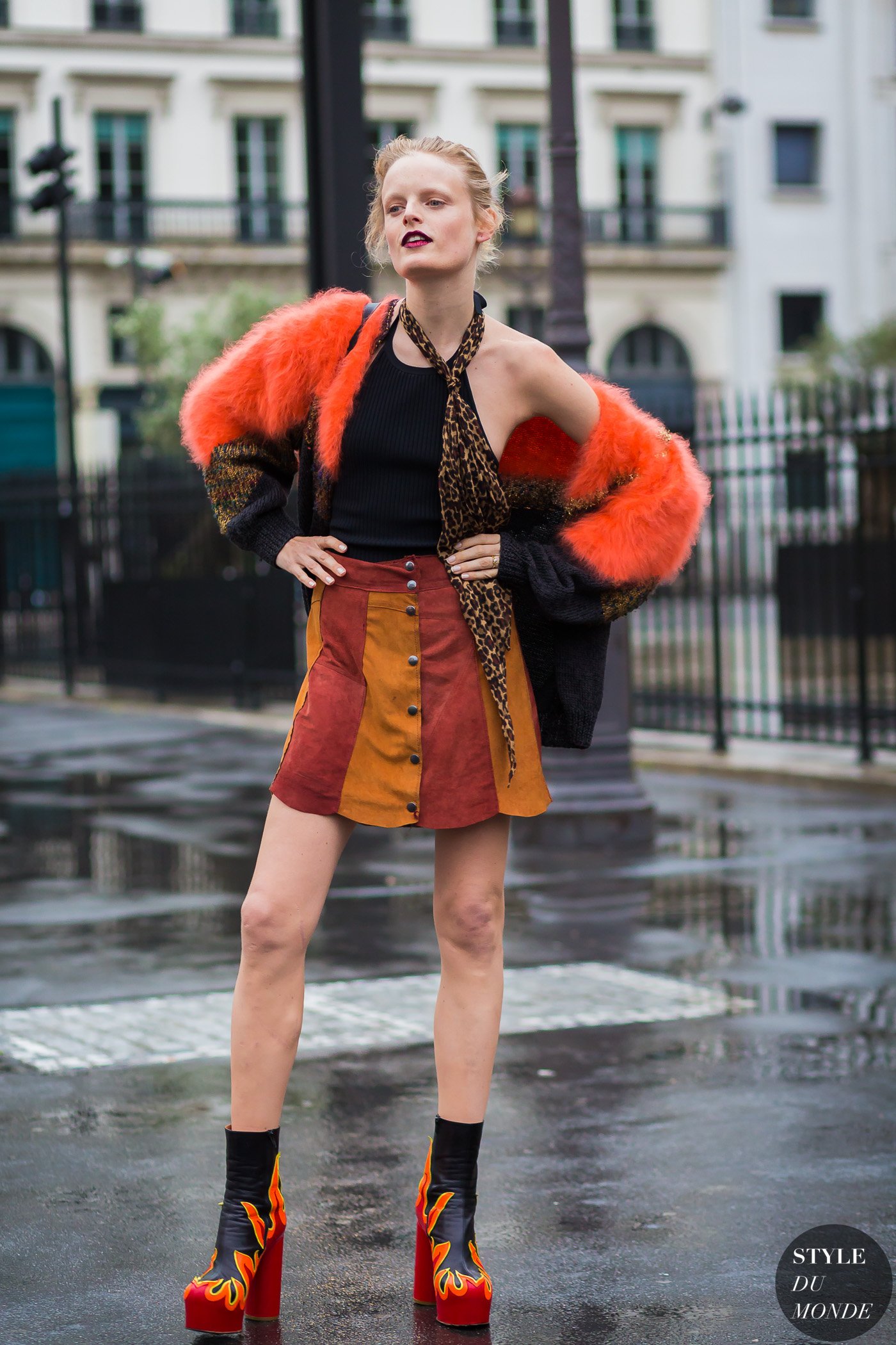 Hanne Gaby Odiele Street Style Street Fashion Streetsnaps by STYLEDUMONDE Street Style Fashion Photography