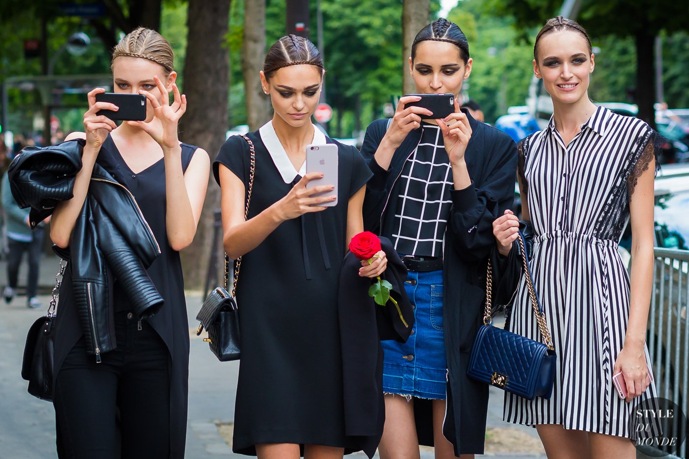 Models Street Style Street Fashion Streetsnaps after Ralph and Russo at Paris Couture