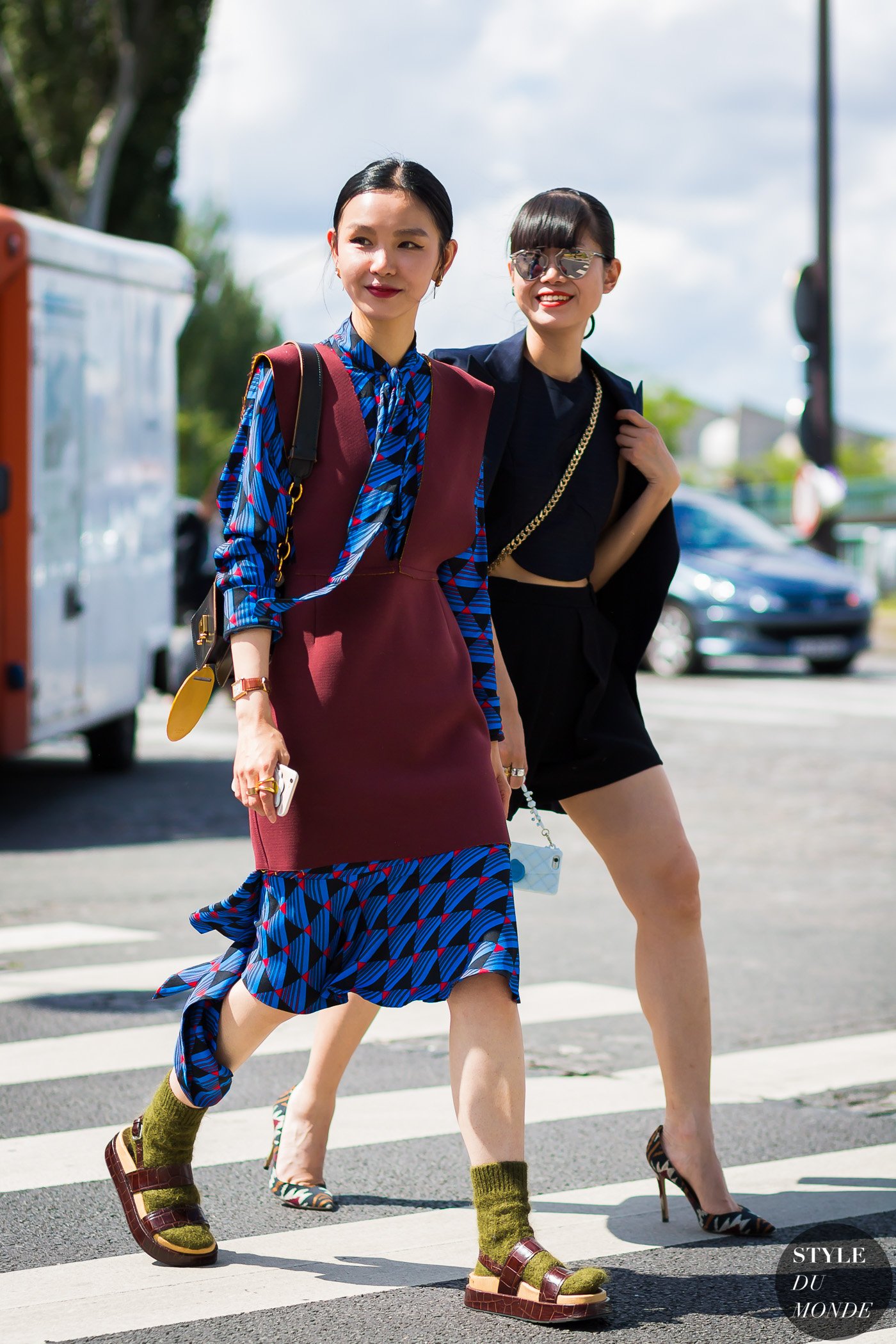 Sherry Shen and Leaf Greener Street Style Street Fashion Streetsnaps by STYLEDUMONDE Street Style Fashion Photography