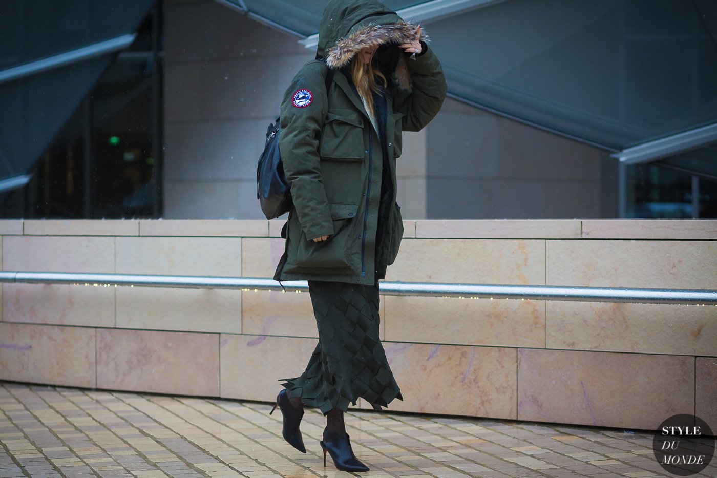 Khaki parka Between the shows by STYLEDUMONDE Street Style Fashion Photography