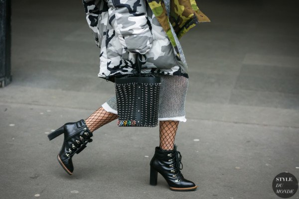 Caroline Daur Paco Rabanne bag Vetements Canada Goose Camo jacket by STYLEDUMONDE Street Style Fashion Photography