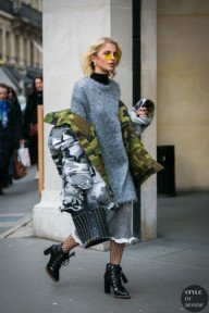 Caroline Daur Paco Rabanne bag Vetements Canada Goose Camo jacket by STYLEDUMONDE Street Style Fashion Photography