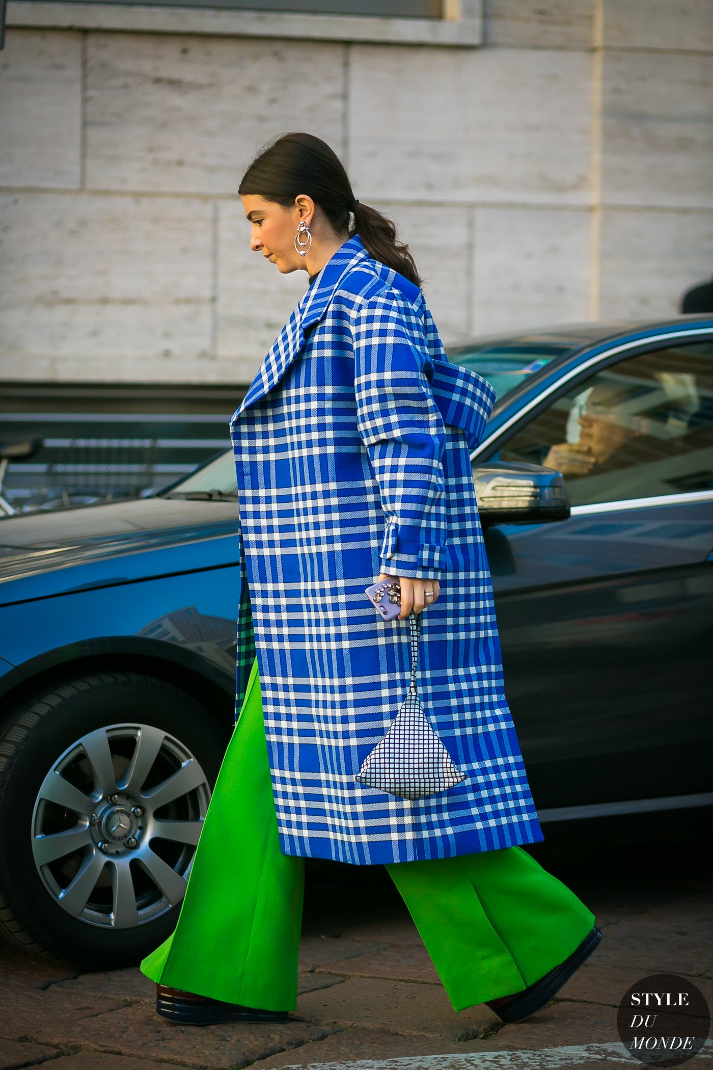 Jacquemus Plaid Coat by STYLEDUMONDE Street Style Fashion Photography