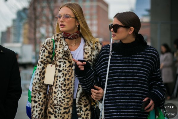 Romee Strijd and Taylor Hill by STYLEDUMONDE Street Style Fashion Photography