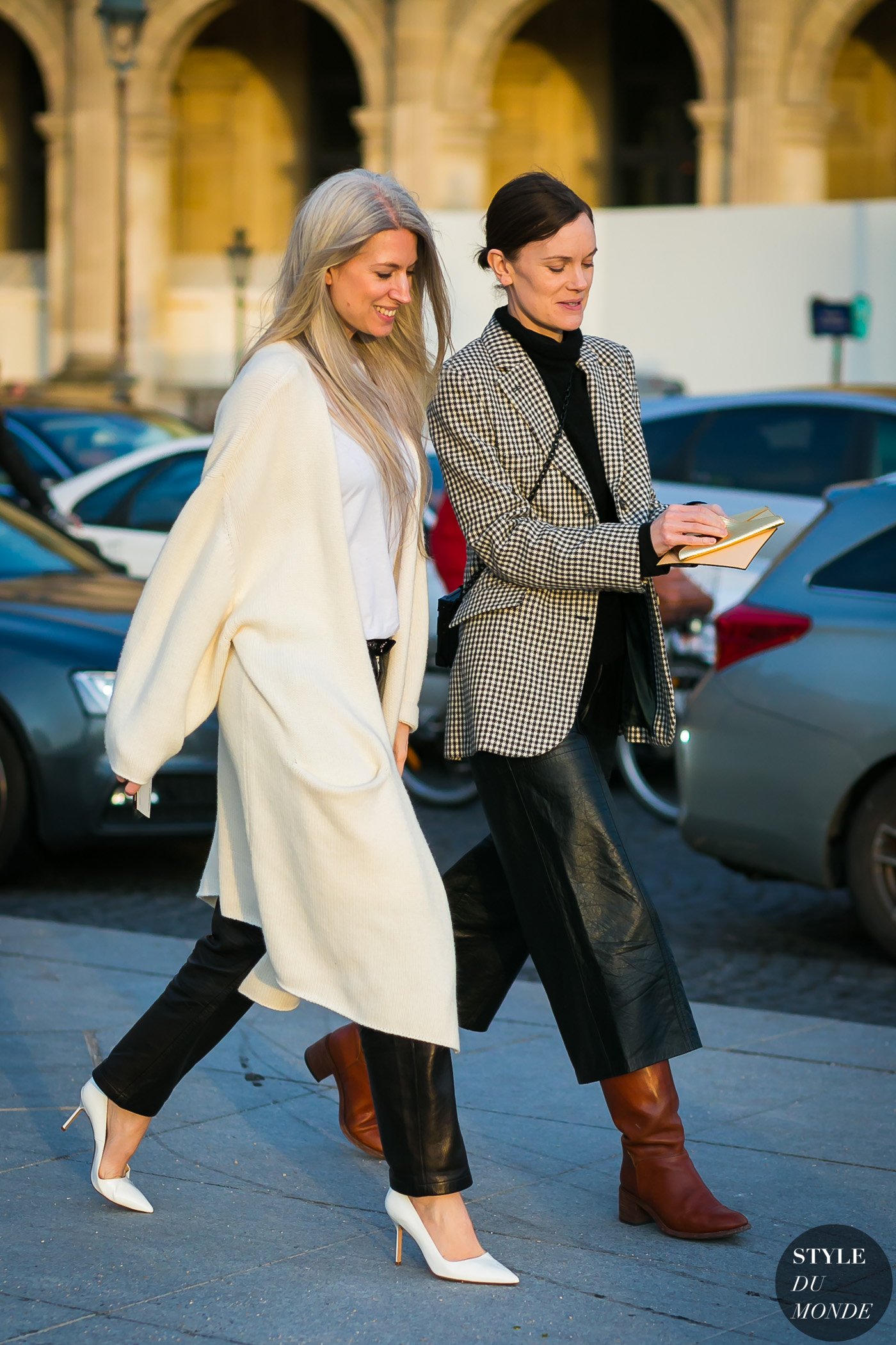 Sarah Harris and Jo Ellison by STYLEDUMONDE Street Style Fashion Photography