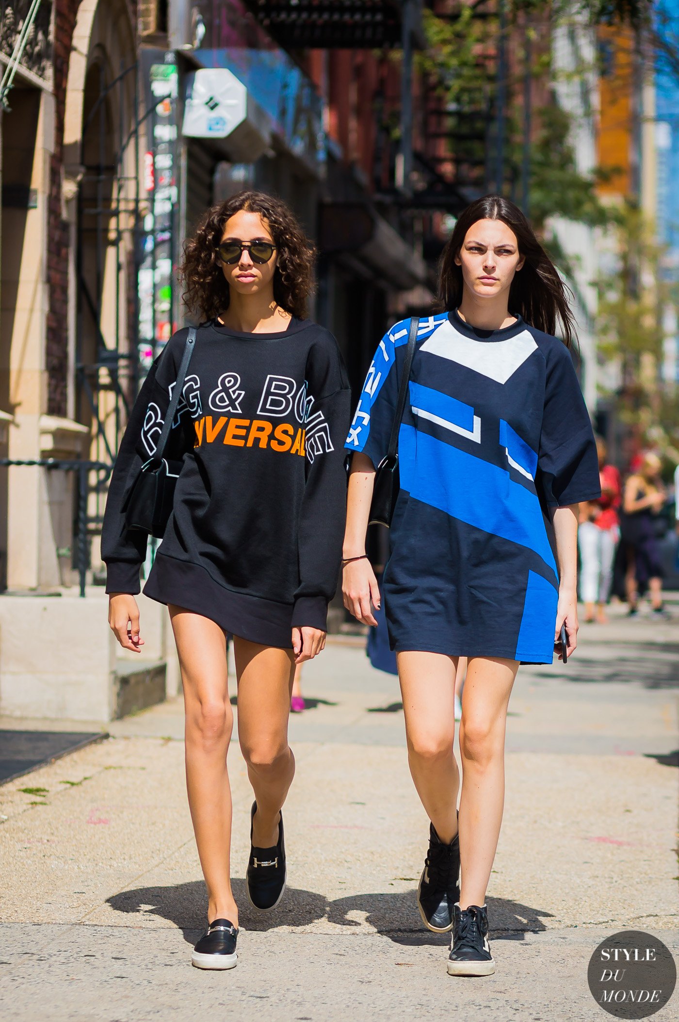 Yasmin Wijnaldum and Vittoria Ceretti by STYLEDUMONDE Street Style Fashion Photography