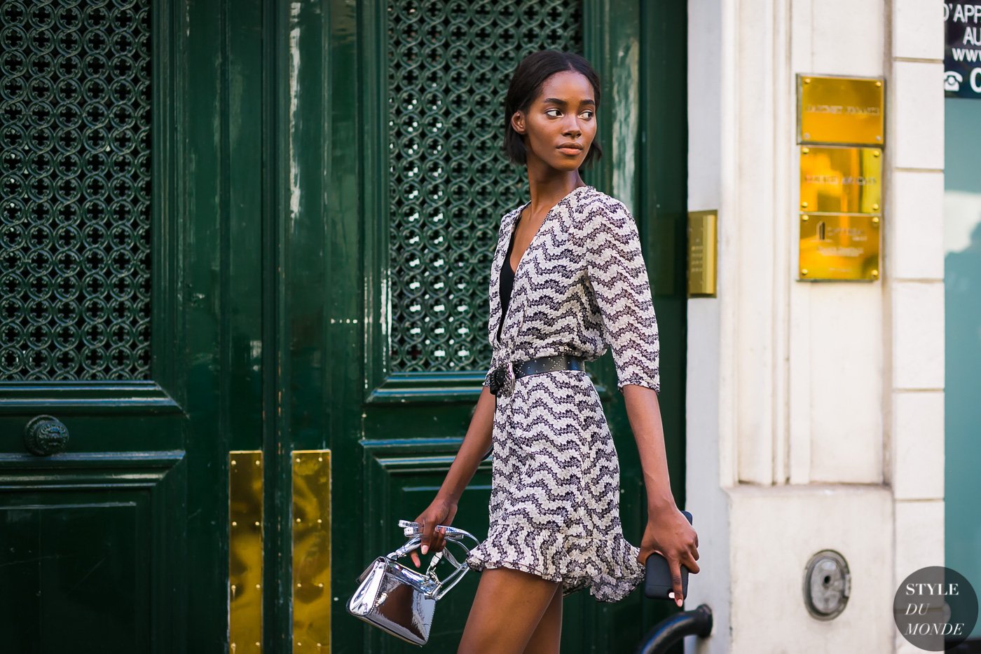 Model Tami Williams on her way to the next show