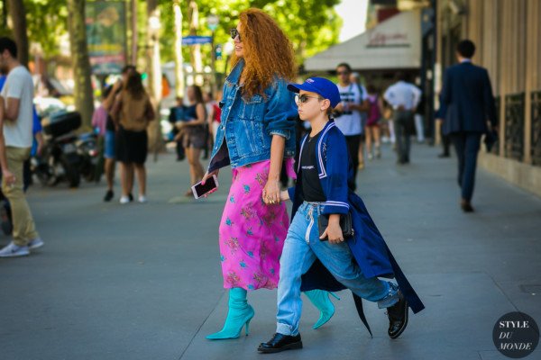 Natasha Zinko and her son after Elie Saab