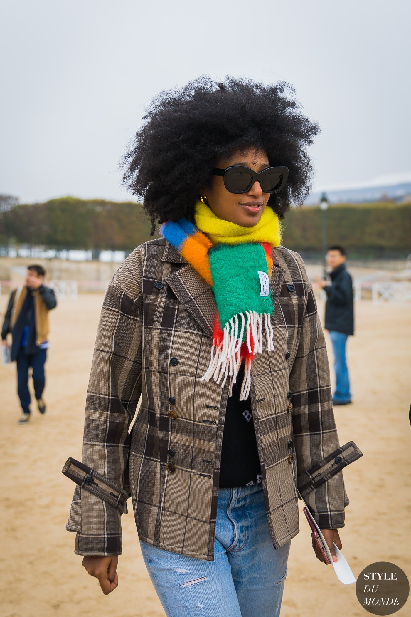 Julia Sarr-Jamois arriving at the Lacoste SS18 show