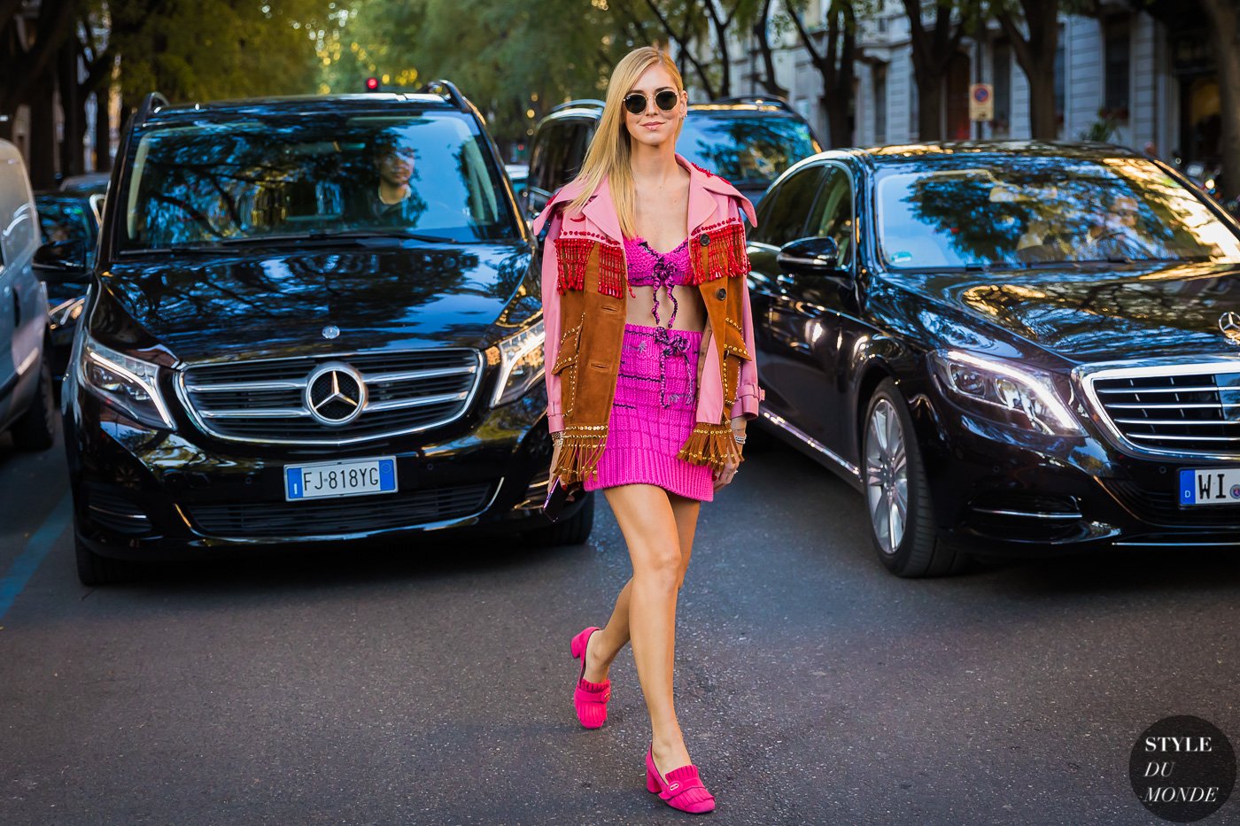 Chiara Ferragni at the Prada show