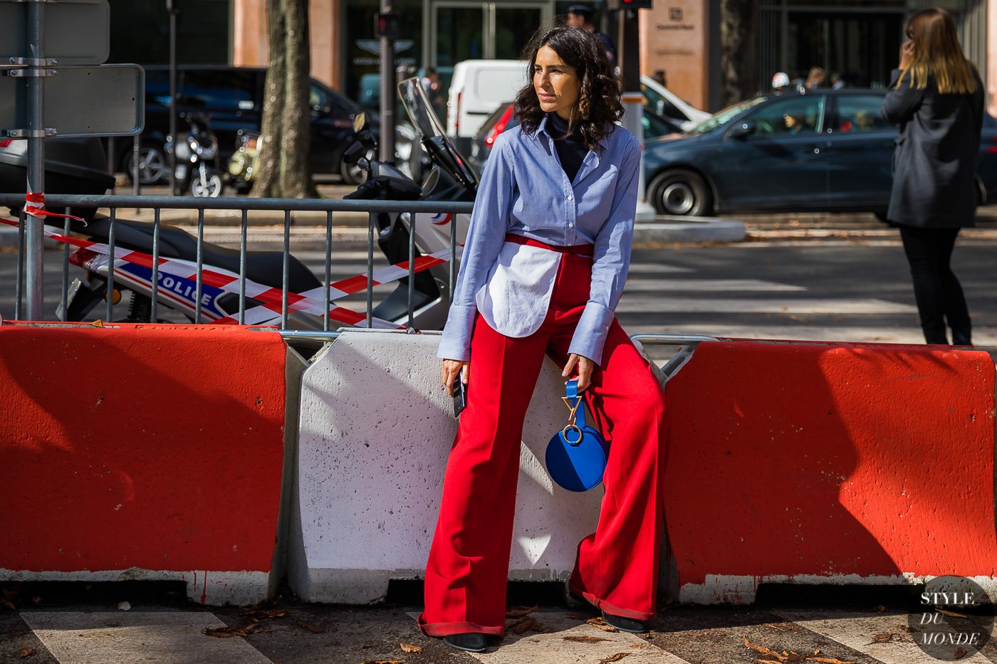 Deborah Reyner Sebag taking a break between shows