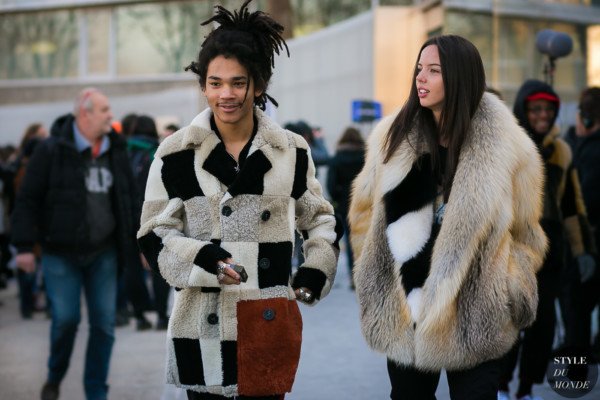 Luka Sabbat and Adriana Mora at Off-White