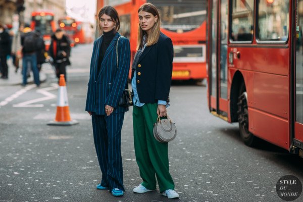 Sarah and Joanna Halpin during LFW