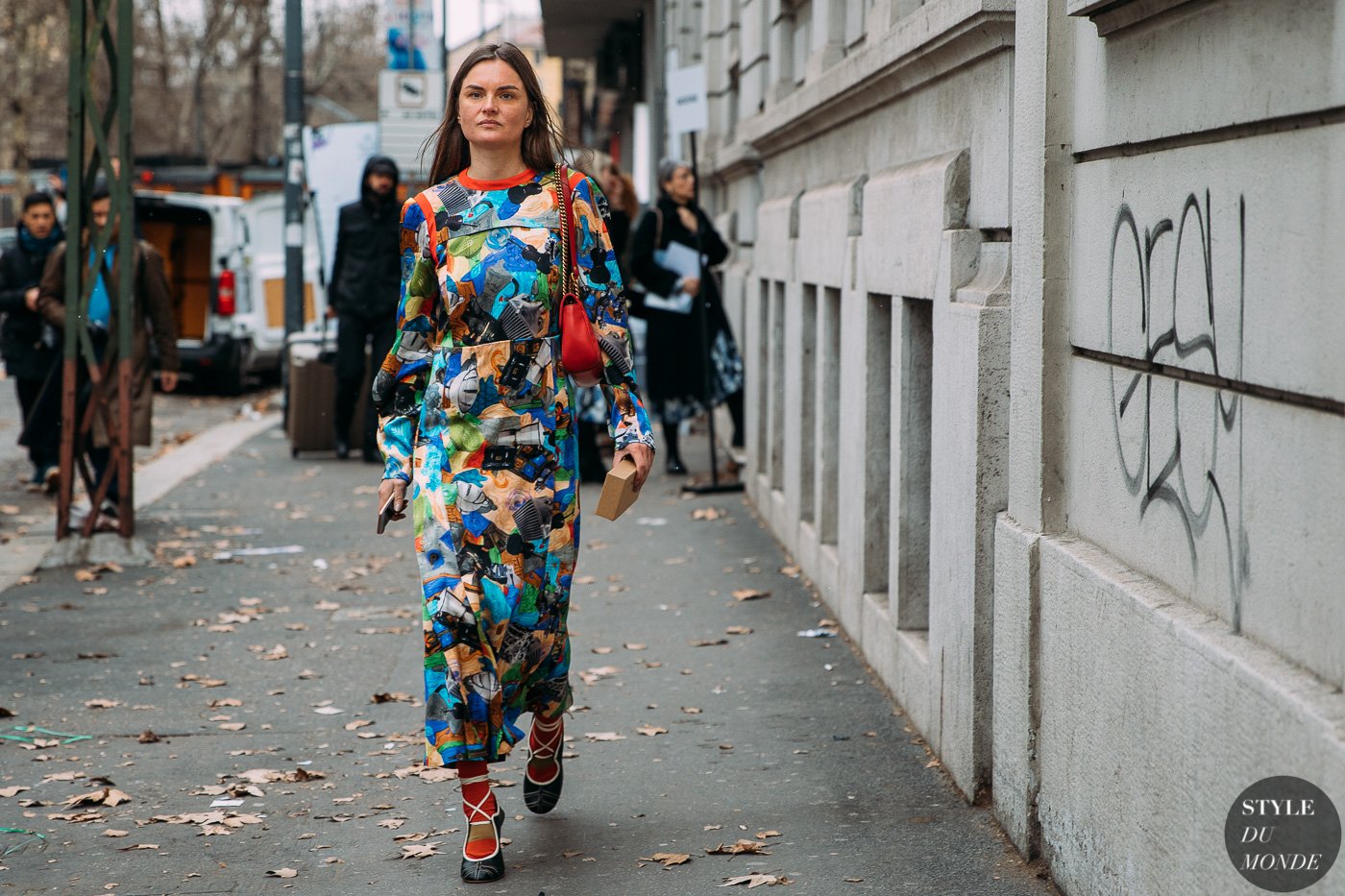 Anouck Lepere spotted on the streets of Milan