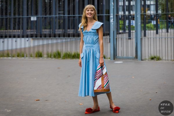 Outside the Carven show