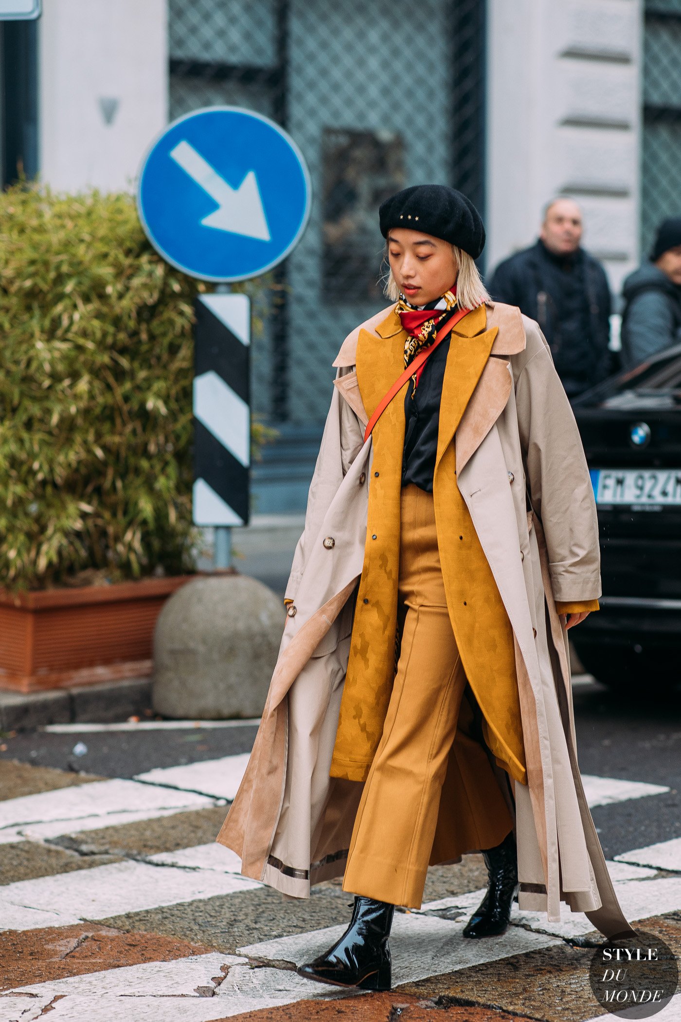 Margaret Zhang on her way to Salvatore Ferragamo