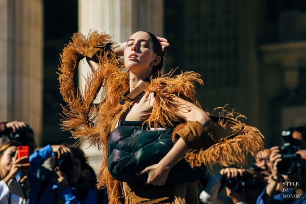 Teddy Quinlivan after walking the Maison Margiela SS19 show