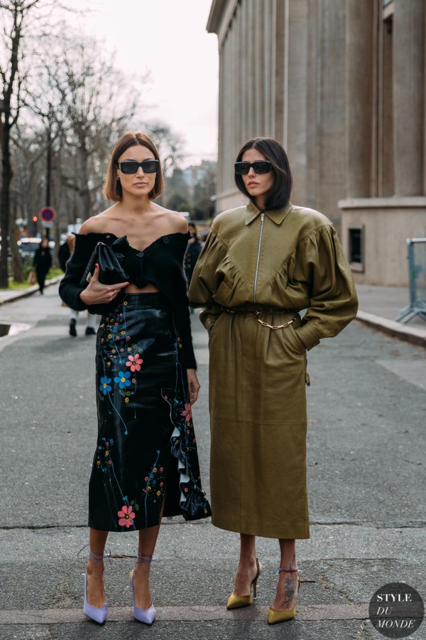 Paris FW 2020 Street Style: Gilda Ambrosio, Giorgia and Giulia Tordini ...
