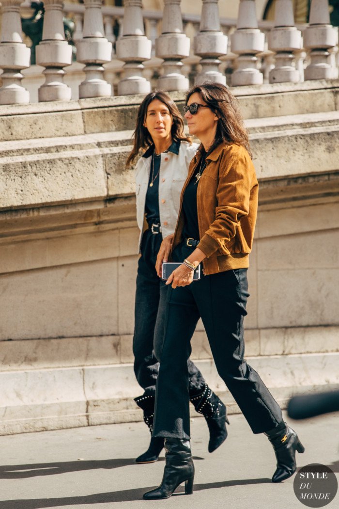 Paris Ss Street Style Emmanuelle Alt And Geraldine Saglio Mimicnews